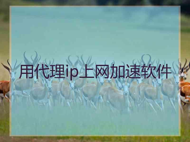 用代理ip上网加速软件